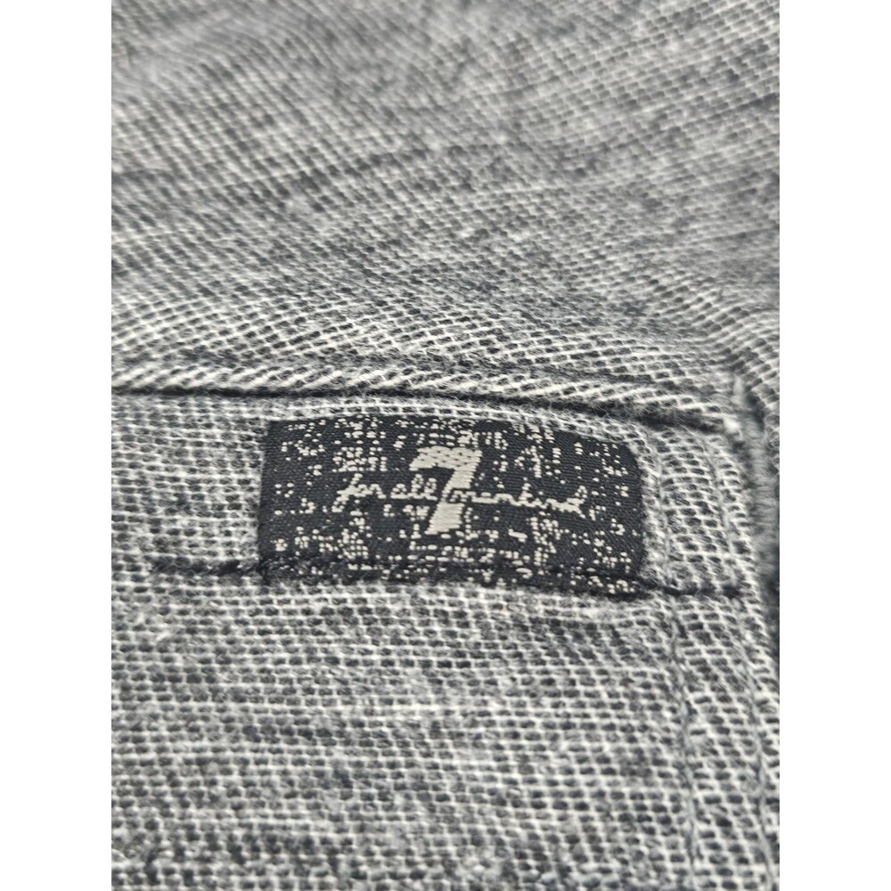 7 For All Mankind Pants Mens Cargo Melange Grey Joggers Large Athleisure Size 34 - Picture 5 of 11